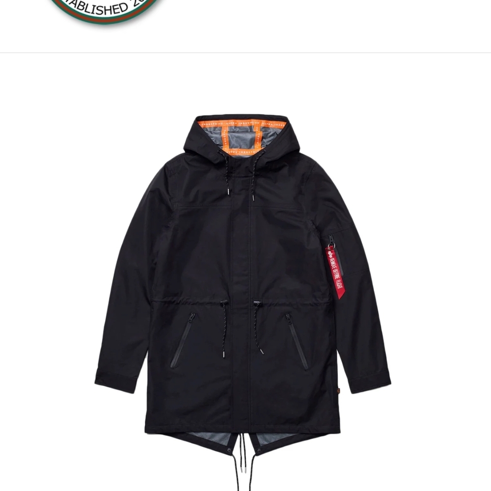 Alpha Industries Deluge Ripstop Fishtale Coat Black